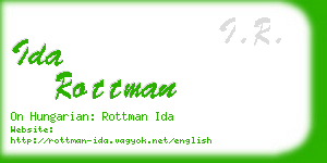 ida rottman business card
